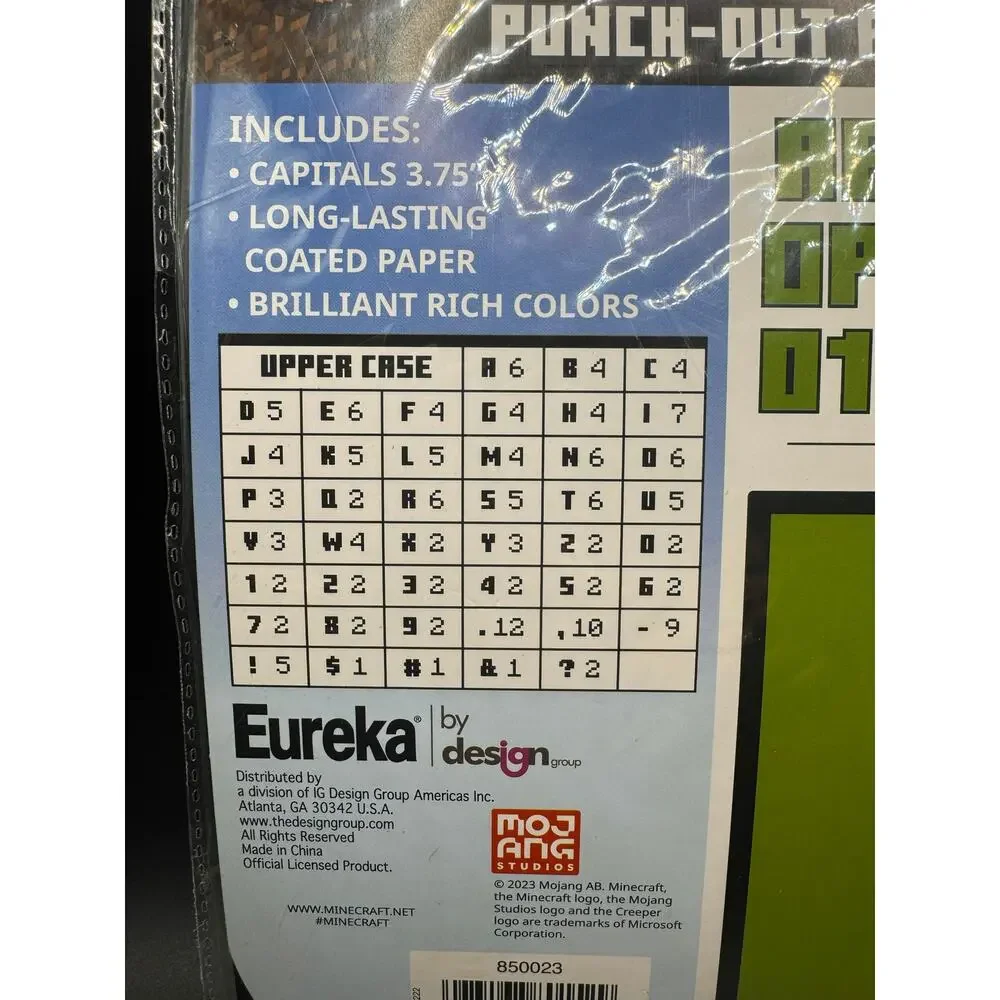 Minecraft Reusable Letters Bulletin Board Poster Birthday Party Game Decor 3.75